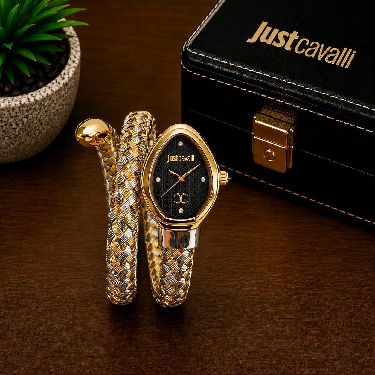 Just Cavalli Snake Bangle Watch – Premium Ladies Kada | 7AA Quality