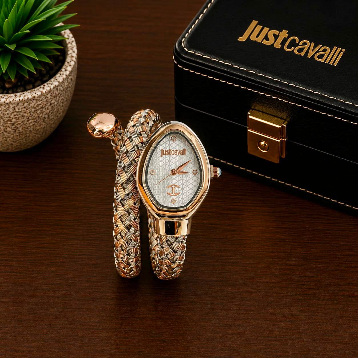 Just Cavalli Snake Bangle Watch – Premium Ladies Kada | 7AA Quality