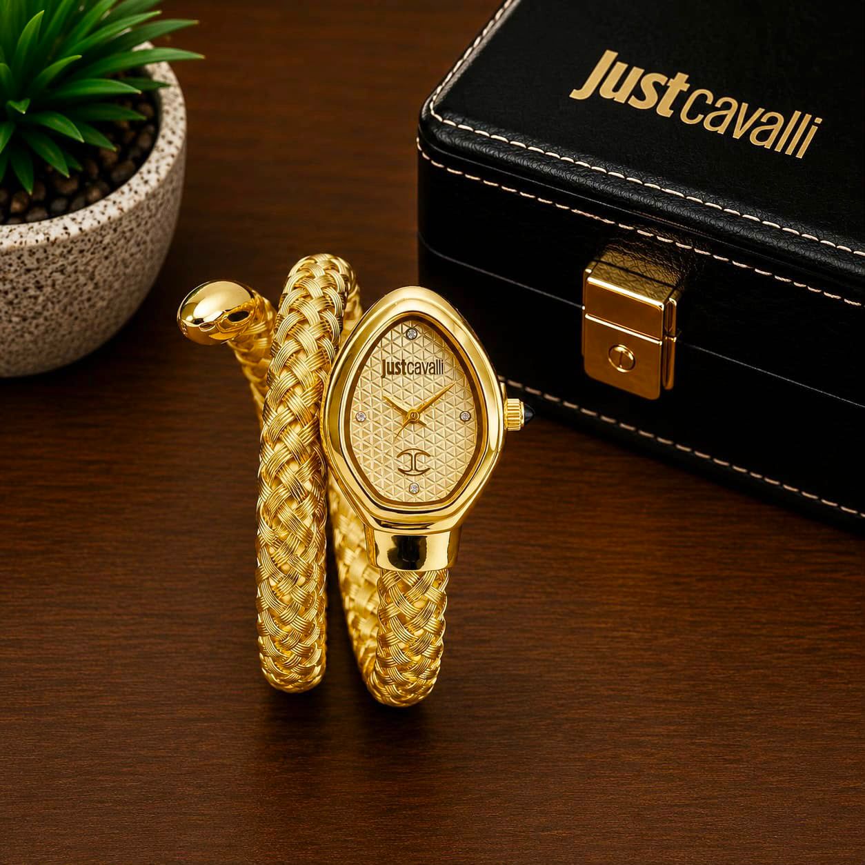 Just Cavalli Snake Bangle Watch – Premium Ladies Kada | 7AA Quality