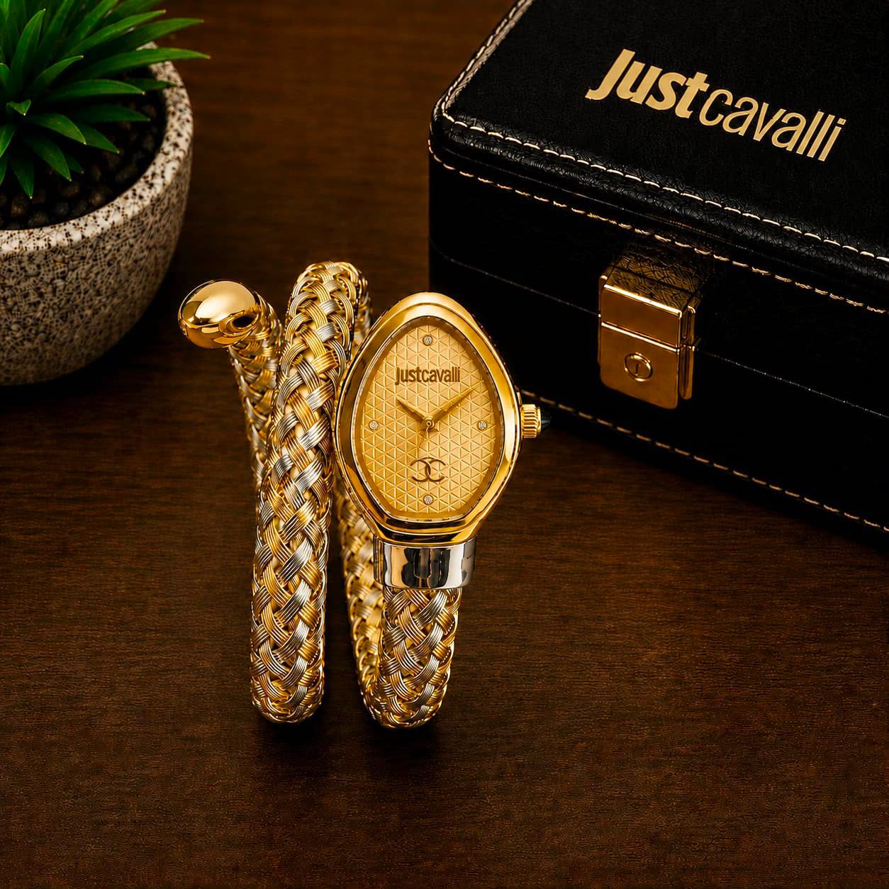 Just Cavalli Snake Bangle Watch – Premium Ladies Kada | 7AA Quality